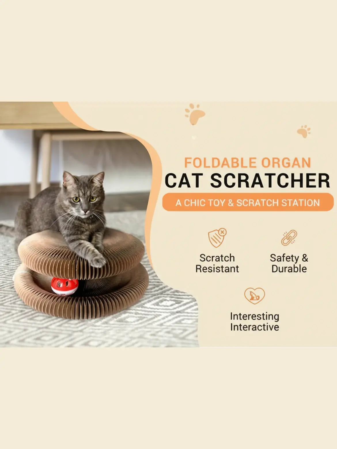 Cat Scratching Board-Recyclable Scratching Pad for Indoor Cats