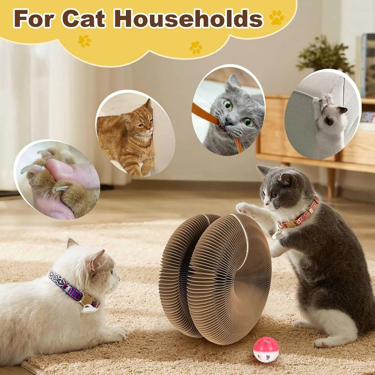 Cat Scratching Board-Recyclable Scratching Pad for Indoor Cats